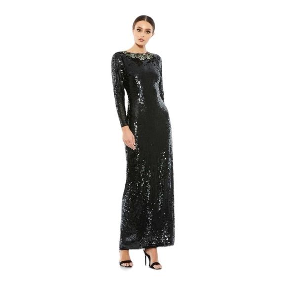 MAC DUGGAL Sequin Column Gown Size 12 NWT - Picture 1 of 11